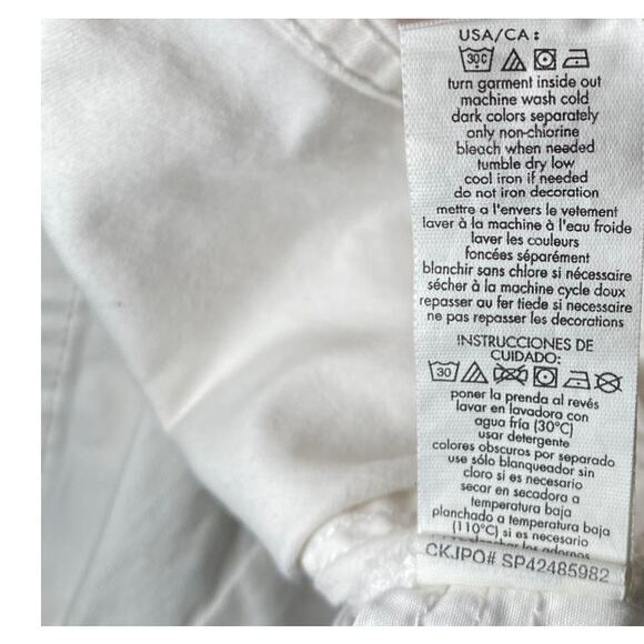 Calvin Klein White Skinny Cropped Jeans - Size 8 - Picture 12 of 13